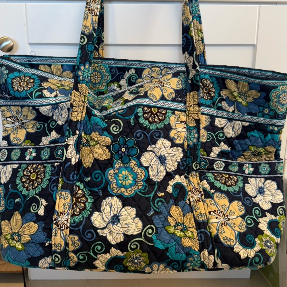 Floral Quilted Tote Bag